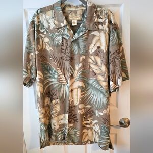 BOCA Classics Silk Hawaiian Style Shirt. Men's XLT